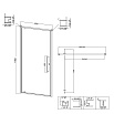 Душевая дверь Niagara Nova 80x195 прозрачное, хром NG-66-8A
