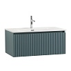 Тумба с раковиной BelBagno Uno 80 см 1 ящик, Голубой матовый