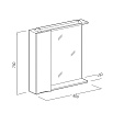 Зеркальный шкаф BelBagno MARINO-SPC-800/750-1A-BL-P-L 80 см, левосторонний, Bianco Lucido