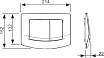 Кнопка смыва TECE Ambia 9240226 пластик, хром глянцевый