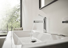 Смеситель для раковины Hansgrohe Finoris 100 76010000 с донным клапаном, хром