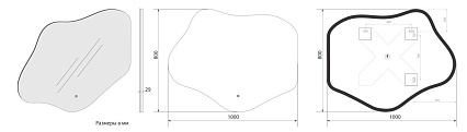 Зеркало Art&Max Como AM-Com-800-1000-DS-F 80x100 см с подсветкой Зеркало Art&Max Como AM-Com-800-1000-DS-F 80x100 см с подсветкой
