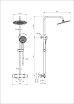 Душевая стойка Wonzon&Woghand Inn 1 WW-B3013-T1-CR термостат, хром