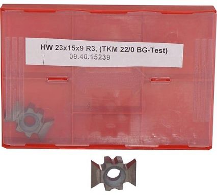 Кромочная пластина ILMA HW 23x15x9 R3, (TKM 22/0 BG-Test) 09.40.15239