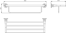 Полка Rush Corsica CO42543 64 см хром