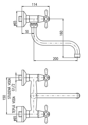Смеситель для раковины Rav Slezak Morava MK101.5/21Z
