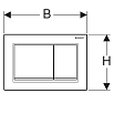 Кнопка смыва Geberit Omega 30 115.080.JQ.1 лакированный матовый хром
