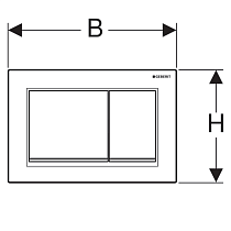Кнопка смыва Geberit Omega 30 115.080.JQ.1 лакированный матовый хром