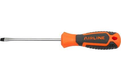 Шлицевая отвертка Airline SL5.5х1.0х100 мм, с эргономичной рукояткой AT-SS5-03