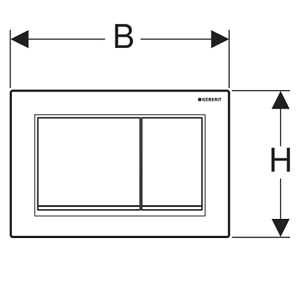 Кнопка смыва Geberit Omega 30 115.080.JQ.1 лакированный матовый хром