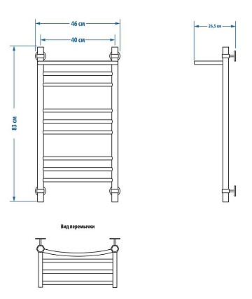 Полотенцесушитель водяной Energy Prestige Modus 80x40 см