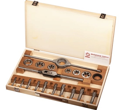 Набор метчиков и плашек Bucovice Tools UNF 1/2-1.0, HSS, 19пр 346200