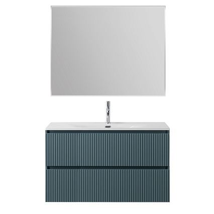Мебель для ванной BelBagno Uno-Mini 100 см Голубой матовый