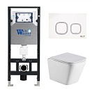 Комплект Weltwasser 10000010483 унитаз Gelbach 041 GL-WT + инсталляция + кнопка Amberg RD-WT