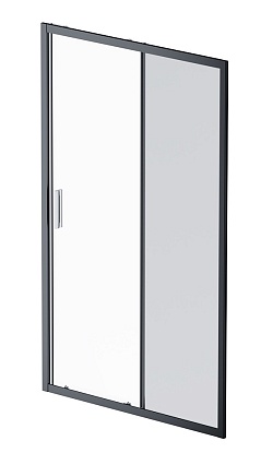 Душевая дверь Am.Pm Gem 150x195 прозрачное/тонированное стекло, черный