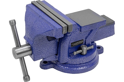Стальные поворотные тиски с наковальней Rockforce 4", 100 мм RF-6540204W(58919)