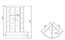 Душевая кабина Timo Comfort T-8800 100x100, без г/м, прозрачные стекла (Clean Glass), хром