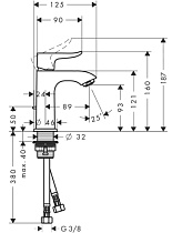 Смеситель для раковины Hansgrohe Metris 31088000