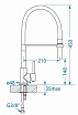 Смеситель для кухни Alveus Elia 1129024 с гибким изливом, хром