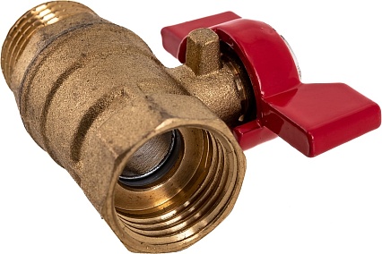 Шаровой кран ProfEco 1/2 ВР-НР, муфтовый, бабочка, Ду15, Ру20 11Б27п1 PE-12FMB