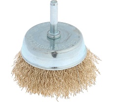 Щетка чашка металлическая со шпилькой 75 мм для дрели Тундра 1032351