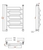 Полотенцесушитель водяной Aquanet Paolo(2) 50x80 см двойной