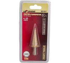 Сверло по металлу ступенчатое 4-20 мм, 9 ступеней, TiN Skrab 30161