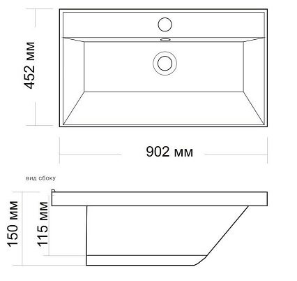 Раковина Madera Classica 90 см 4627173210195