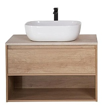 Тумба со столешницей BelBagno Kraft 80 см 1 ящик, полка Rovere Nebrasca Nature