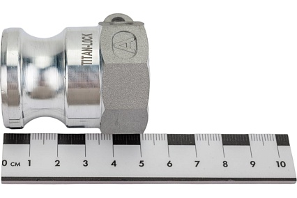 Алюминиевый камлок TITAN LOCK типа А серия EcoLine, ниппель внутр. резьба BSP 1" TL100AAL-EL