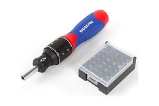 Реверсивная отвертка WORKPRO 6-скоростная с двойным приводом 32 насадки WP221055