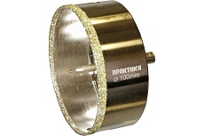 Коронка алмазная по керамограниту/керамике Профи (100х70 мм) Практика 917-743