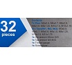 Набор метчиков и плашек JBC 32 предмета (М3x0.5,М4x0.7,М5x0.8,М6x1,М8x1.25,М10x1.5,М12x1.75) -M032-1(64892) JBC-M032-1(64892)