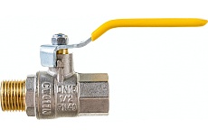 Шаровый кран Valtec VALGAS газовый, стальная рукоятка, 1/2 в/н. VT.272.N.04