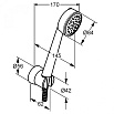 Душевой гарнитур Kludi Zenta 6066091-00 1 режим струи, белый