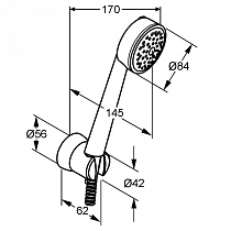 Душевой гарнитур Kludi Zenta 6066091-00 1 режим струи, белый