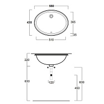 Раковина Simas Lavabi d'arredo S53 bi 58 см