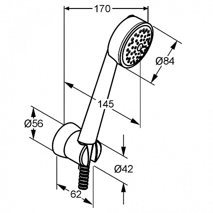 Душевой гарнитур Kludi Zenta 6066091-00 1 режим струи, белый