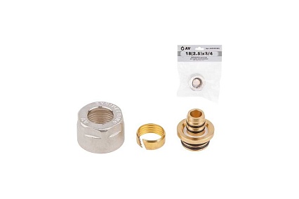 Евроконус (адаптер) AV Engineering 18(2.5)х3/4", для трубы многослойной HEAVY AVE5301825