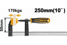 F-образная струбцина Ingco 50x250 мм HFC020503
