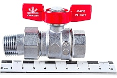 Шаровой кран Gekon ручка-бабочка, 1/2&quot; вн-американка GK 559 12