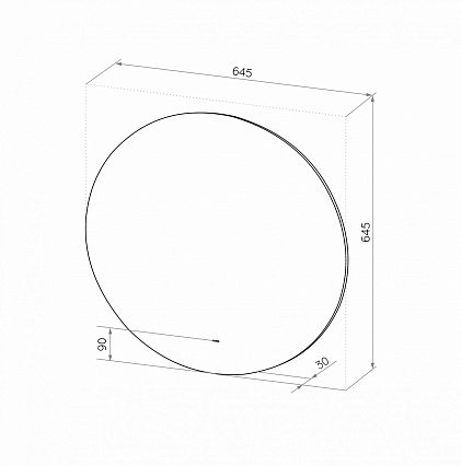 Зеркало Art&Max Sanremo AM-San-645-DS-C 65x65 см, с теплой подсветкой