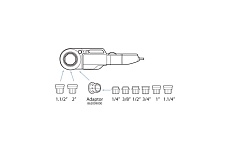 Электрический клупп в кейсе с головками 1/2”-2” SUPER-EGO supertronic 2000 864220200