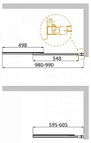 Шторка для ванны Cezares SLIDER-VF-11-100/150-C-Cr 100x150 прозрачная