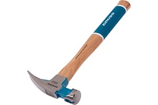 Молоток-гвоздодер Gross 560 г, угол 75, магнит, обрезиненная рукоятка american hickory 10419