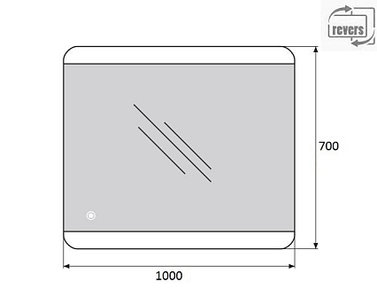 Зеркало BelBagno SPC-CEZ-1000-700-LED-TCH 100 см сенсорный выключатель