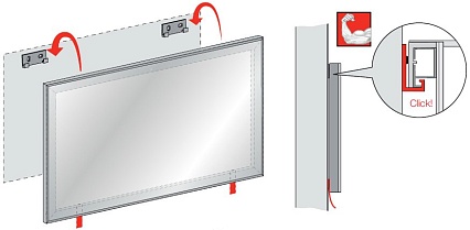 Зеркало Laufen Frame 25 4.4740.3.900.144.1 65 см с алюминиевой рамкой, без подсветки