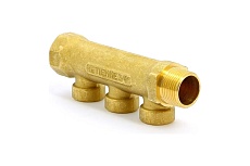 Коллектор Tiemme 3 отвода, 3/4&quot;х1/2&quot;В (латунь) 1910039 / 1933G050403