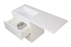 Мебель для ванной Style Line Даллас Люкс Plus 150 см L подвесная, белый глянец