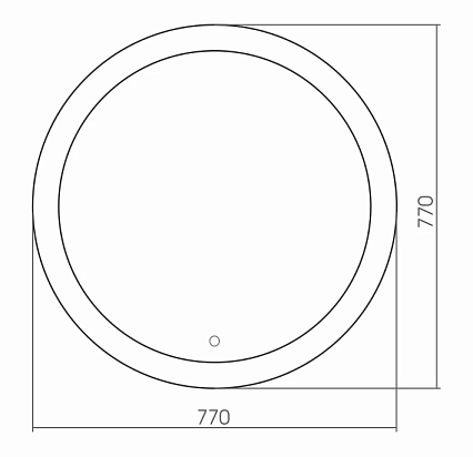 Зеркало Silver Mirrors Perla neo 80x80 см с подсветкой